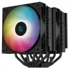 DEEPCOOL koeler AK620 BK ARGB 2x 120mm ventilator 6x heatpipes PWM voor Intel en AMD zwart