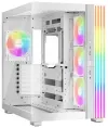 Roueg sinn! Case LIGHT BASE 600LX ATX 4x120mm ARGB Fan 2xUSB 3.0 USB-C Panoramawäiss