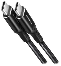 AXAGON кабел за данни и зареждане HQ USB-C към USB-C USB2.0 PD60W 3A плетен 1,5 м черен AXAGON кабел за данни и зареждане HQ USB-C към USB-C USB2.0 PD60W 3A плетен 1,5 м черен (1 of 1)