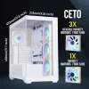 Кутия BitFenix ​​CETO ATX 4x 120mm FRGB вентилатор 2x USB 3.0 USB-C закалено стъкло бяло thumbnail (7 of 12)