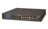 Switch PoE Planet GSD-1222VHP 8x PoE + 2x 1000Base-T + 2x SFP LCDVLAN modo de extensão 10Mb até 250m IEEE 802.3at 120W