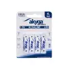 Лужні батарейки Akyga AA LR6 Zn-MnO2 1.5V 3050mAh, блістер, 4 шт.