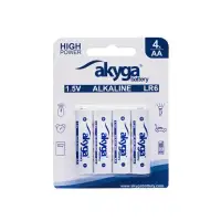 Лужні батарейки Akyga AA LR6 Zn-MnO2 1.5V 3050mAh, блістер, 4 шт. Лужні батарейки Akyga AA LR6 Zn-MnO2 1.5V 3050mAh, блістер, 4 шт. (1 of 3)