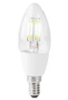 NEDIS Wi-Fi Smart LED izzólámpa E14 gyertya 5W 230V 400lm 2700K meleg fehér fényerőszabályozható átlátszó