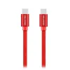 Swissten duomenų kabelis Tekstilinis USB-C USB-C 1,2 M raudonas thumbnail (1 of 1)