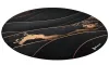 AROZZI Zona Floorpad Black Gold ochranná podložka na podlahu kulatá 121 cm průměr černozlatý design