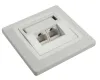 Solarix vtičnica CAT6 UTP 2 x RJ45 podometna bela SX9