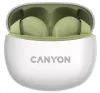 CANYON TWS-5 BT slušalke z mikrofonom BT V5.3 JL 6983D4 etui 500mAh+40mAh do 38h olivno