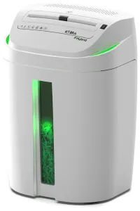Destructeur de documents KOBRA S4-HYBRID, section de coupe 38 mm, capacité A4 : 22 feuilles, volume du bac : 40 l, niveau de sécurité P2, blanc-vert Destructeur de documents KOBRA S4-HYBRID, section de coupe 38 mm, capacité A4 : 22 feuilles, volume du bac : 40 l, niveau de sécurité P2, blanc-vert (1 of 5)