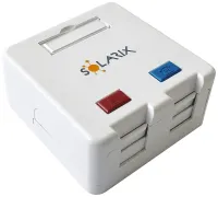 Solarix modulaire socket voor 2 keystones voor opbouwmontage, wit SXMO-2-0-WH Solarix modulaire socket voor 2 keystones voor opbouwmontage, wit SXMO-2-0-WH (1 of 2)