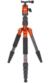 Rollei Tripod Compact Traveler No 1 Carbon Load 8kg Extended 142 cm Carbon Orange thumbnail (2 of 7)