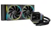 Refroidisseur d'eau DEEPCOOL LM240, 2 ventilateurs ARGB 120 mm, connecteur PWM 4 broches, affichage noir Refroidisseur d'eau DEEPCOOL LM240, 2 ventilateurs ARGB 120 mm, connecteur PWM 4 broches, affichage noir