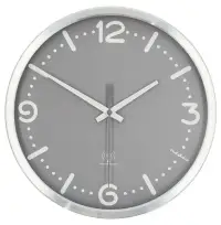 Orologio da parete NEDIS, diametro 300 mm, radiocontrollato, movimento silenzioso, alluminio grigio Orologio da parete NEDIS, diametro 300 mm, radiocontrollato, movimento silenzioso, alluminio grigio (1 of 2)