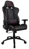AROZZI chaise de jeu INIZIO Noir PU noir logo rouge thumbnail (2 of 6)