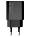 COLORWAY 1x USB en 1x USB-C netlader 20W 100V-240V Zwart thumbnail (2 of 5)