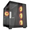 COUGAR kompiuterio korpusas FV150 RGB juodas, vidutinio dydžio bokštas, dviejų kamerų, ATX, stiklas, 4 x 120 mm ARGB ventiliatoriai COUGAR kompiuterio korpusas FV150 RGB juodas, vidutinio dydžio bokštas, dviejų kamerų, ATX, stiklas, 4 x 120 mm ARGB ventiliatoriai