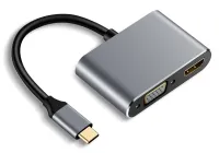 XtendLan конвертор USB C към HDMI (F) 4k и VGA (F) 1080p USB C PD USB 3.0 кутия с покритие XtendLan конвертор USB C към HDMI (F) 4k и VGA (F) 1080p USB C PD USB 3.0 кутия с покритие (1 of 2)