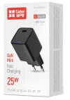 Мережевий зарядний пристрій COLORWAY 1x USB-C GaN PD PPS 25W Чорний thumbnail (4 of 10)