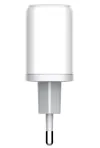 COLORWAY 1x USB og 1x USB-C netoplader 45W 100V-240V Hvid thumbnail (3 of 5)