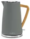NEDIS električni grelnik vode KAWK510EGY prostornina 1,7 l Soft-Touch 1850 - 2200 W nerjaveče jeklo siv