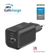 Swissten netværksadapter gan 1x usb-c 45w pd + 1x usb-a 18w qc sort thumbnail (2 of 3)