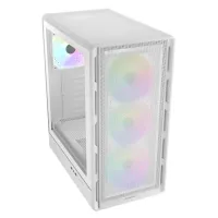 COUGAR PC-chassi AIRFACE PURE RGB Vitt Midi Tower Mesh Frontpanel 3 x 120 mm ARGB-fläkt Bakpanel 1 x 120 mm ARGB-fläkt (1 of 22)